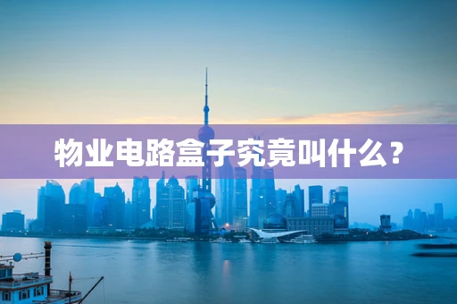 物业电路盒子究竟叫什么？