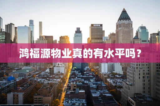 鸿福源物业真的有水平吗？