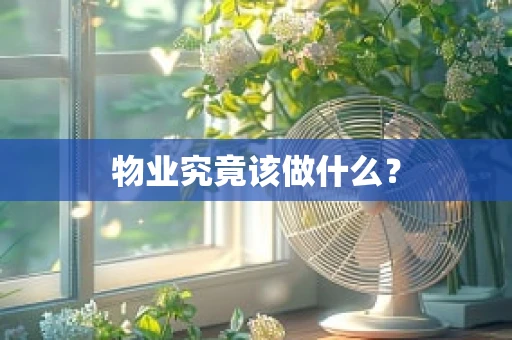 物业究竟该做什么？
