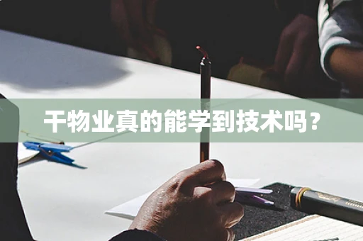 干物业真的能学到技术吗？