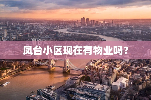 凤台小区现在有物业吗？