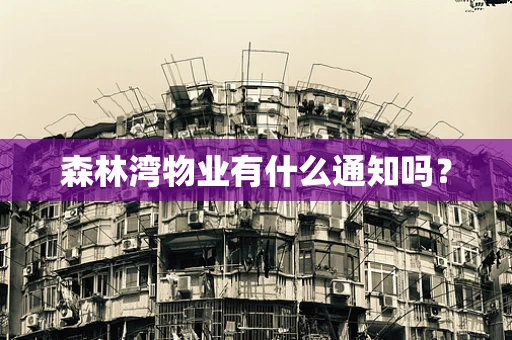 森林湾物业有什么通知吗？