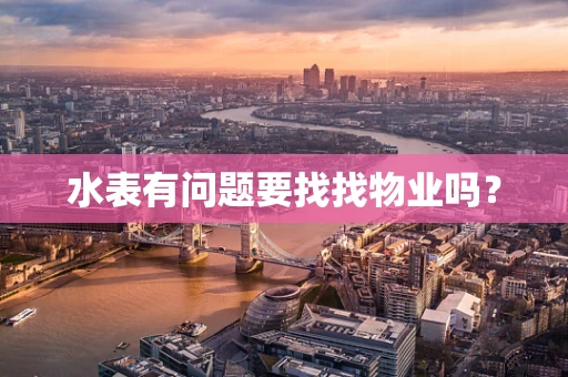 水表有问题要找找物业吗？