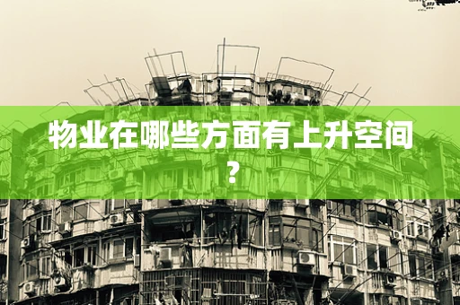 物业在哪些方面有上升空间？