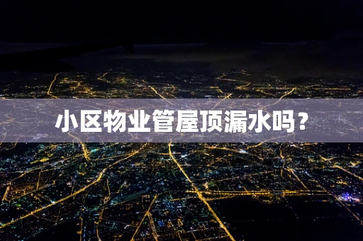 小区物业管屋顶漏水吗？