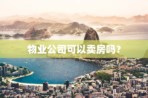 物业公司可以卖房吗？
