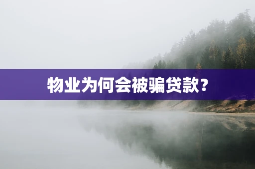 物业为何会被骗贷款？