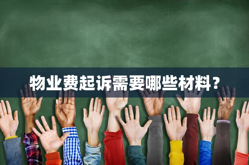 物业费起诉需要哪些材料？