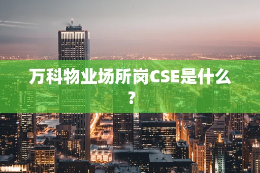 万科物业场所岗CSE是什么？