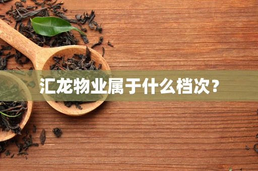 汇龙物业属于什么档次？