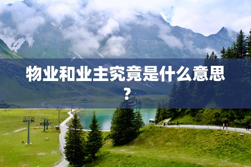 物业和业主究竟是什么意思？