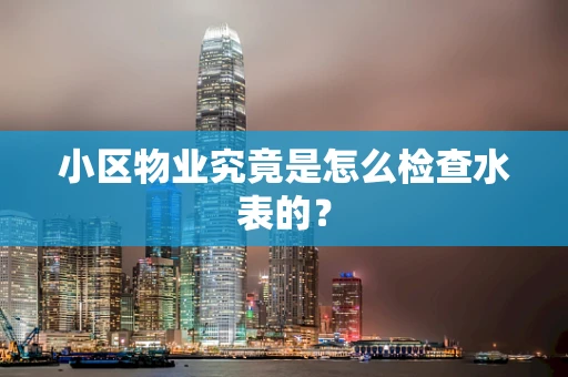 小区物业究竟是怎么检查水表的？