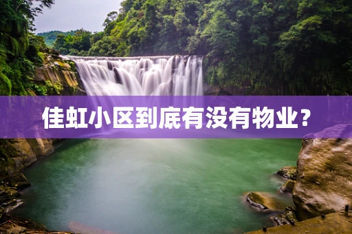 佳虹小区到底有没有物业？