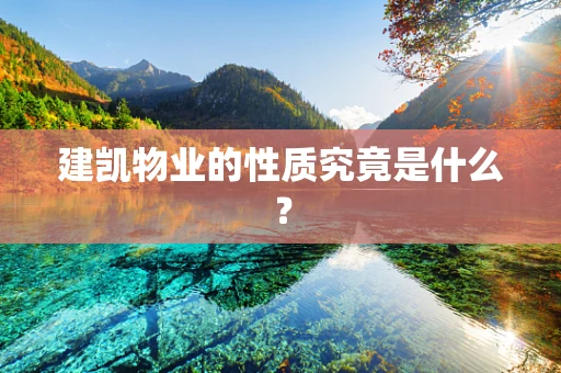 建凯物业的性质究竟是什么？
