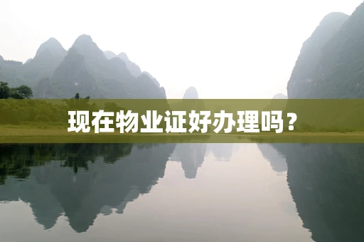 现在物业证好办理吗？