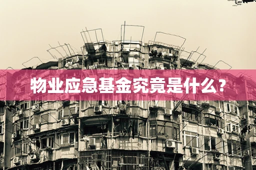 物业应急基金究竟是什么？