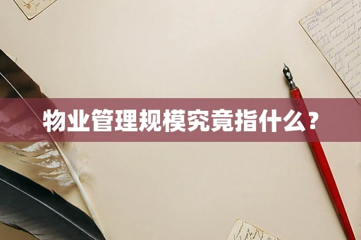 物业管理规模究竟指什么？