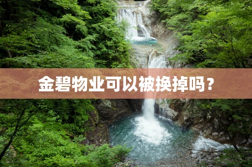 金碧物业可以被换掉吗？