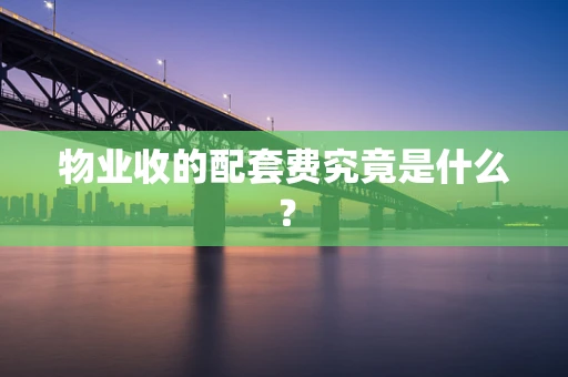 物业收的配套费究竟是什么？