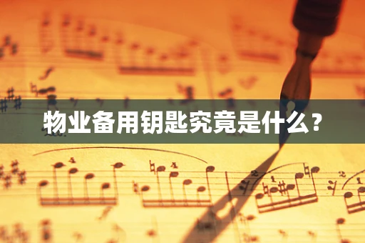 物业备用钥匙究竟是什么？
