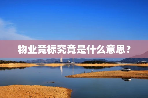 物业竞标究竟是什么意思？