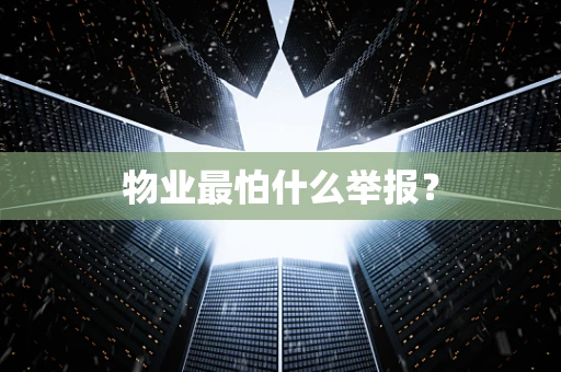 物业最怕什么举报？