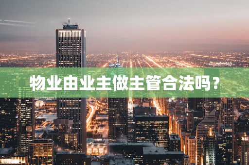 物业由业主做主管合法吗？