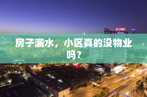 房子漏水，小区真的没物业吗？