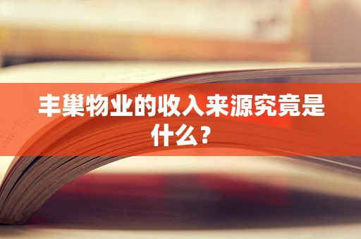 丰巢物业的收入来源究竟是什么？