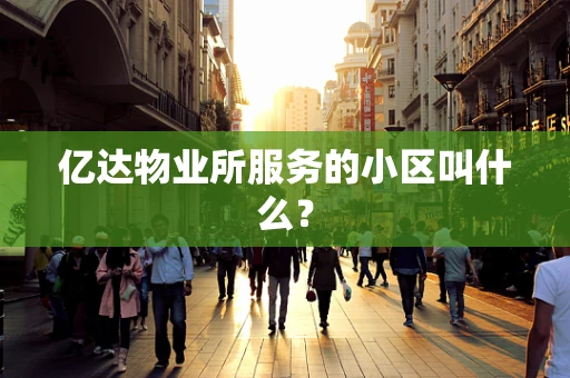 亿达物业所服务的小区叫什么？
